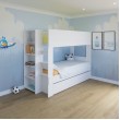 Bunk Bed with built in Bookshelf & optional trundle or drawers